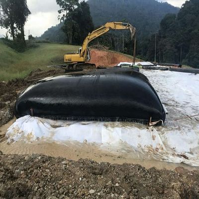 Excelente Resistência Química Tubos de Desaguagem Geotêxtil Areia Preenchida Cofferdam Recuperação Recuperação de Terras Circunferência 126m 157m