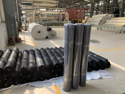 Estabilização à terra preta Mesh Fiberglass Geogrid para o pavimento do cimento