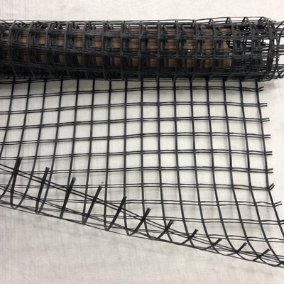 Mesh Fiberglass Geogrid preto para a estabilização da terra do pavimento