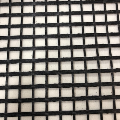 Mesh Fiberglass Geogrid preto para a estabilização da terra do pavimento