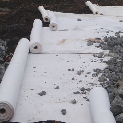 Geotêxtil não tecido da fibra curta durável para sistemas de drenagem do subgrade