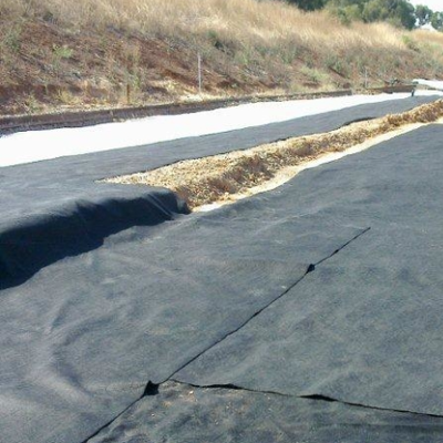 Tecido negro não tecido geotêxtil de barreira contra ervas daninhas para jardins e jardins