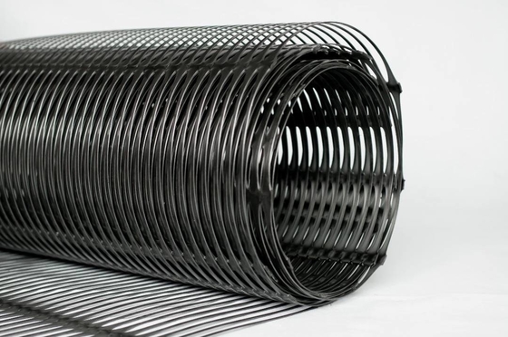 Malha plástica unidirecional de Geogrid