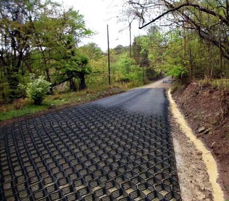 Textured e perfurado cobrir o HDPE Geocell da grade para a construção de estradas