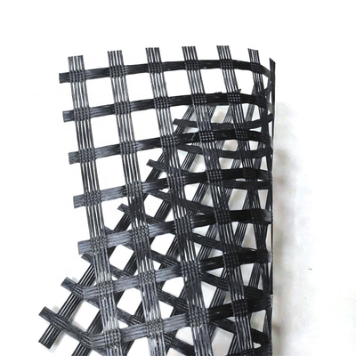 Fibra de vidro resistente Mesh Geogrid Roll Biaxial Triaxial do alcaloide do carbono