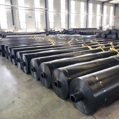 Conteúdo de preto de carbono 2,0-3,0 Por cento HDPE Geomembrana Liner Espessura 0,1-3,0 mm Resistência à perfuração 20N Adequado para aplicações industriais